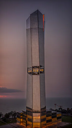 AI-generated tower iteration 1