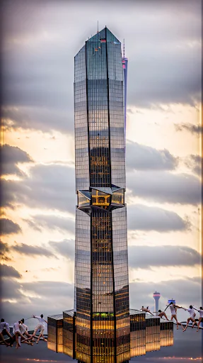 AI-generated tower iteration 3