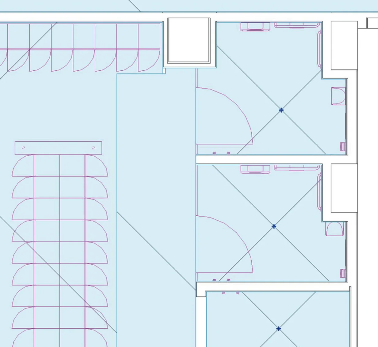 Revit plan showing accessory placement