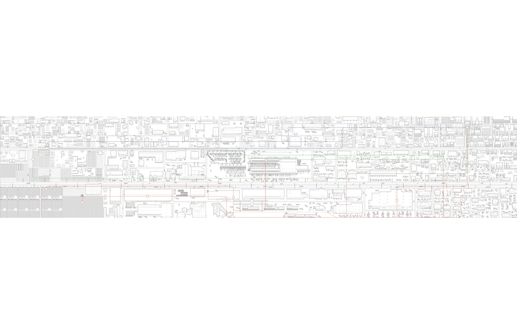 Complete panorama — all 5 stages with all three scales, Ontario Food Terminal highlighted in the center