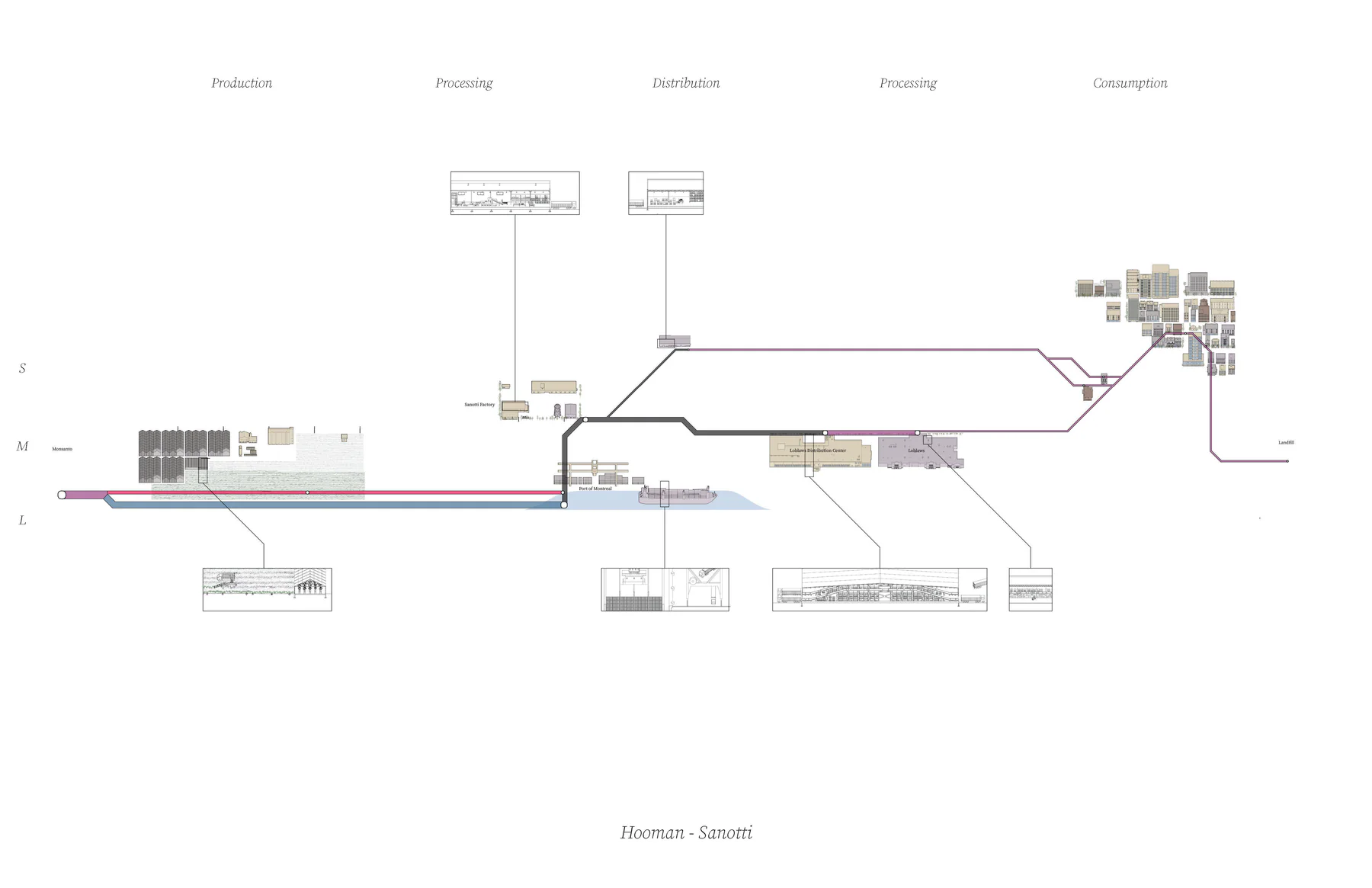 Hooman - Sanotti's supply chain diagram